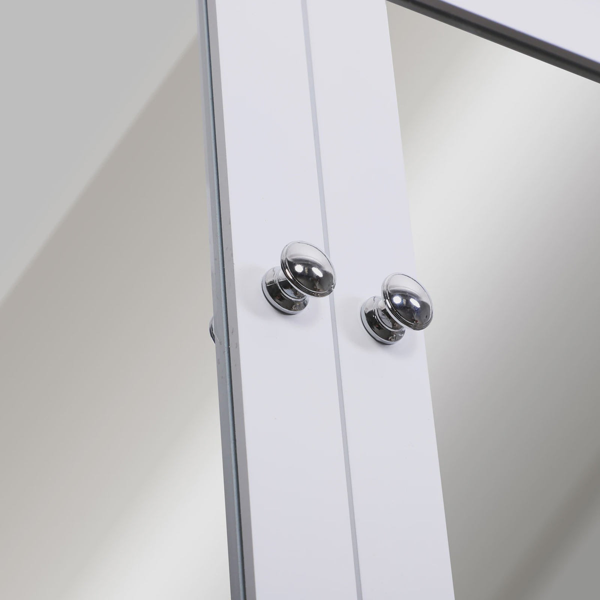Kleankin Bathroom Cabinet with Wall Mirror with 2 Doors 3-Tier Cabinet for Storage Wall Cabinet