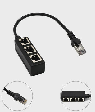 RJ45 Netwerk Splitter Adapter - 1 Male naar 2/3 Female Ethernet Poorten