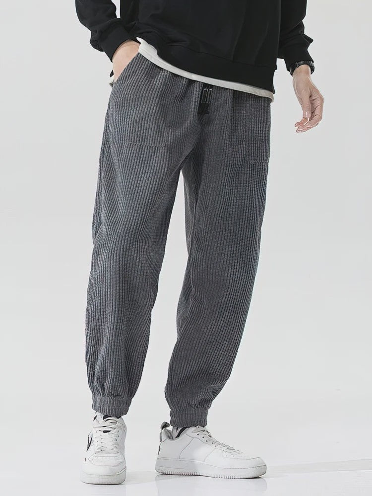 Warme Heren Corduroy Jogger Broek - Perfect voor Herfst & Winter Sport en Casual Gebruik