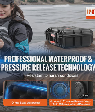 Robuuste Waterdichte Koffer met Schuim - IP67 Bescherming voor Camera's, Drones & Meer