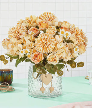 Kunstboeket Bloemcombinatie - Decoratie voor Huis, Bruiloft & Fotografie