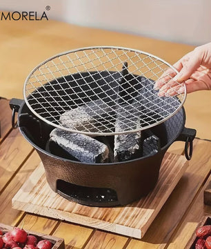 Gietijzeren Kolenbarbecue & Japanse Kolenstoof - Draagbaar voor Camping & Buiten
