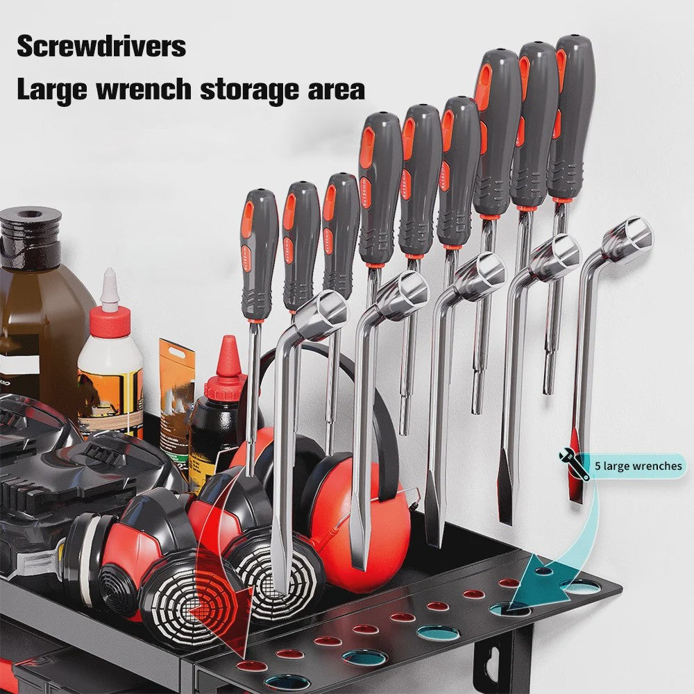 Robuuste Metalen Wand Organizer voor Garage & Werkplaats - Gereedschapshouder