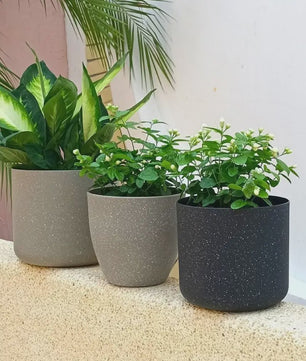 Stijlvolle Kunststof Bloempotten met Steenlook - Duurzaam & Europees Design