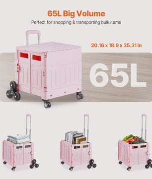 Opvouwbare Traplift Kar met 10 Wielen - 68kg Draagvermogen