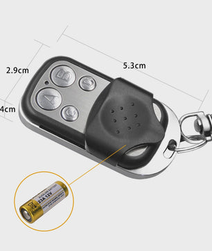 Universele 4-knops 433MHz Afstandsbediening voor Garagedeuren en Poorten - Metalen Drukknoppen