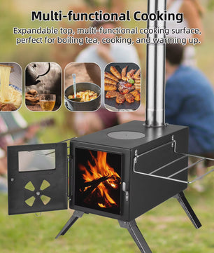 Draagbare Camping Kachel Tentkachel - Multifunctioneel & Opvouwbaar voor Buiten Koken