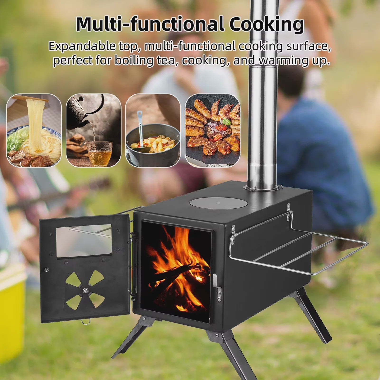 Draagbare Camping Kachel Tentkachel - Multifunctioneel & Opvouwbaar voor Buiten Koken