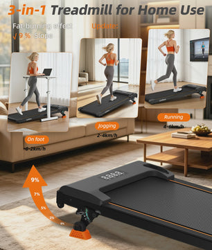 Lichico Walking Pad: Stille Loopband met Verstelbare Helling & Bluetooth voor Thuisgebruik