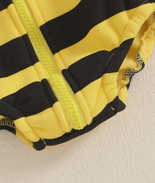 Schattig Baby Bijen Kostuum Romper met Muts en Sokken - Pasgeboren Outfit