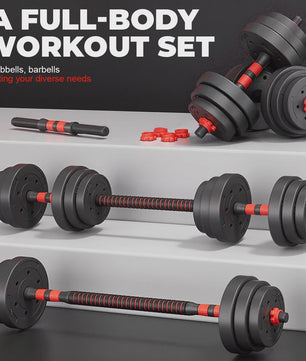Verstelbare Dumbbell Set 25kg - Zandgevuld voor Krachttraining Thuis