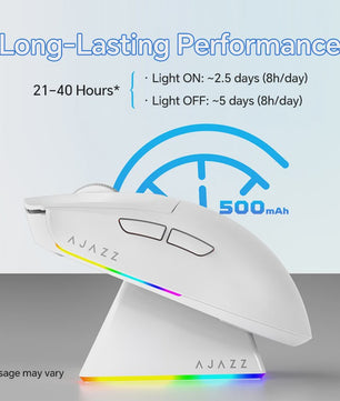 AJAZZ AJ139 V2 MC Draadloze Gaming Muis met RGB Magnetische Oplaadbasis - 24000 DPI, Bluetooth/Bedraad