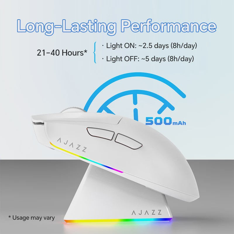 AJAZZ AJ139 V2 MC Draadloze Gaming Muis met RGB Magnetische Oplaadbasis - 24000 DPI, Bluetooth/Bedraad