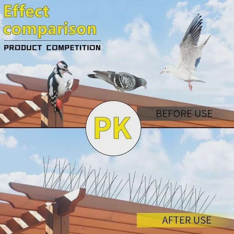 RVS Duivenpinnen Set - Vogelwering voor Tuin & Balkon
