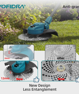 YOFIDRA 10-Inch Elektrische Grasmaaier - Krachtige 6000W Borstelloze Motor & Opvouwbaar Ontwerp