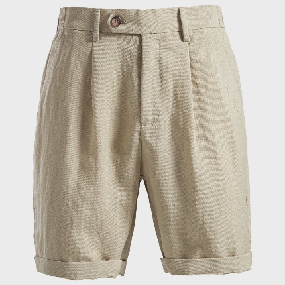 Zomerse Heren Short Pants: Business Casual met Stretch Taille in Old Money Stijl