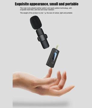 Draadloze Lavalier Microfoon (3.5mm) - Omnidirectioneel Condensator - Voor Camera, Smartphone, YouTube & Live Streaming