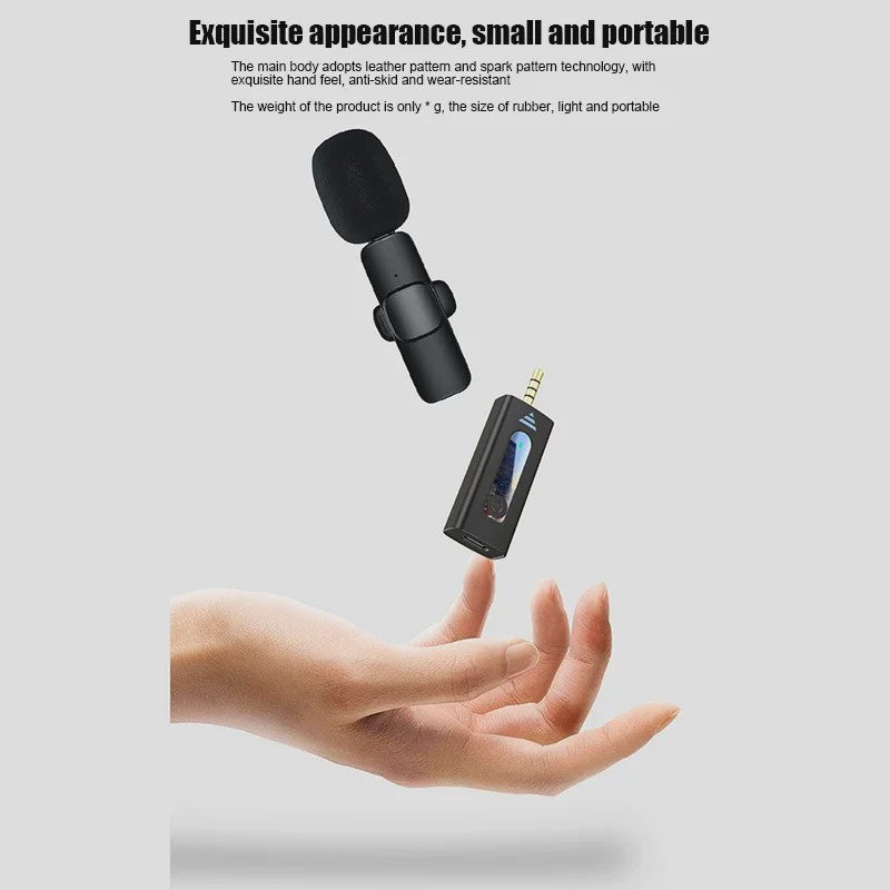 Draadloze Lavalier Microfoon (3.5mm) - Omnidirectioneel Condensator - Voor Camera, Smartphone, YouTube & Live Streaming