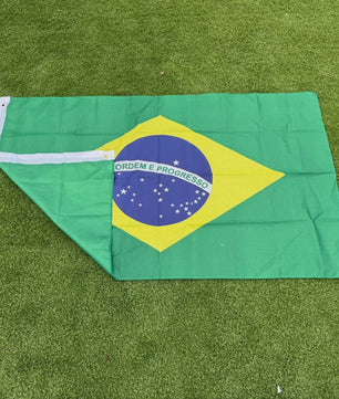 Braziliaanse Vlag 150x90cm - Duurzaam Polyester voor Binnen en Buiten
