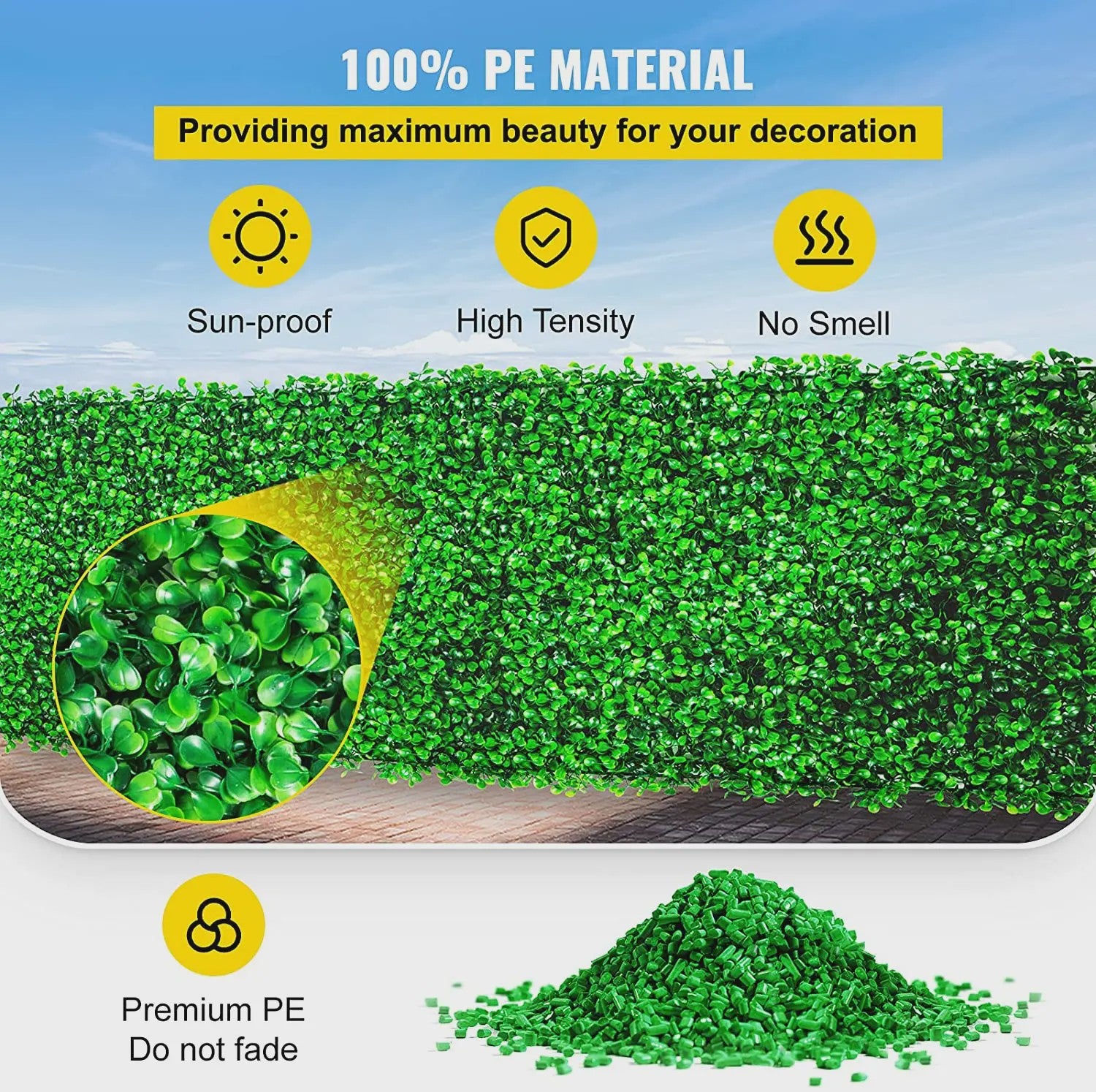 Kunstplant Muurdecoratie Buxus Hek Paneel - Realistische Groene Achterwand voor Privacy