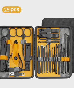 Professionele Manicure & Pedicure Set - 10/15/25 Stuks - Roestvrij Staal - Inclusief Draagbare Koffer