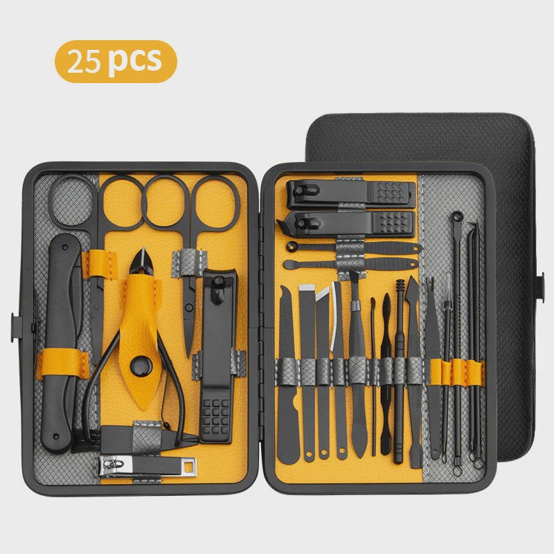 Professionele Manicure & Pedicure Set - 10/15/25 Stuks - Roestvrij Staal - Inclusief Draagbare Koffer