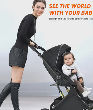 Luxe Lichtgewicht Kinderwagen Baby Reiswieg Travel System - Comfortabel en Veilig Reizen