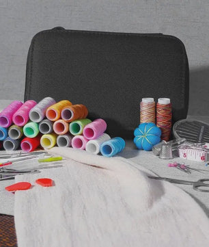 Complete Naaiset Koffer - Multifunctioneel DIY Naaiset met Kleurrijk Garen en Accessoires