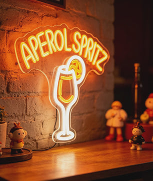 Aperol Spritz Neon LED Lichtbord - Cocktail Glas Decoratie