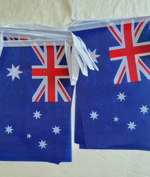 Australische Vlaggenlijn - 20 Vlaggen aan 5 Meter Touw - Decoratie voor Feestjes en Evenementen