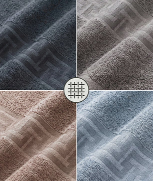 Set van 4 Luxe Katoenen Badhanddoeken 50x100 cm - Zacht, Absorberend & Stijlvol Beige/Grijs