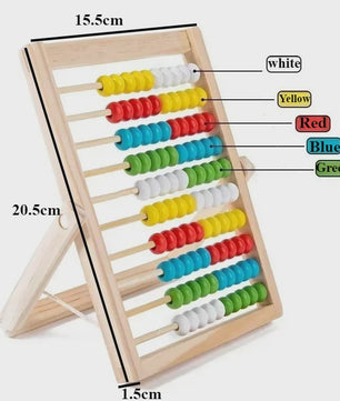 Houten Telraam Educatief Speelgoed - 100 Kralen voor Rekenonderwijs en Montessori Leren