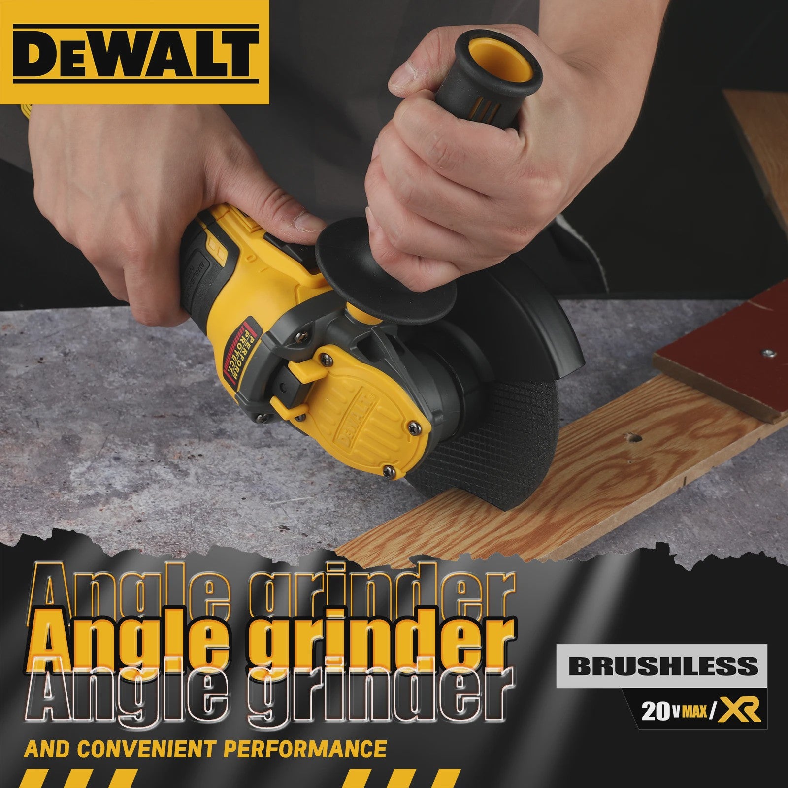 DEWALT DCG409 Haakse Slijper 20V Brushless Snoerloos 125mm - Krachtige Polijstmachine