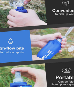Opvouwbare Siliconen Waterfles - 150ml, 250ml, 500ml - Ideaal voor Sport & Outdoor