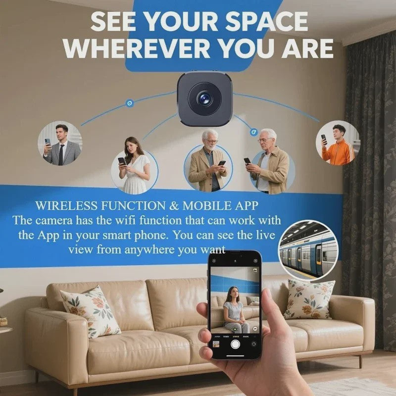 Mini WiFi Camera A9 - 1080P HD Beveiligingscamera met Nachtzicht & Bewegingsdetectie
