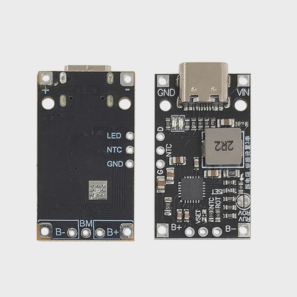 2S/3S Lithium Batterij Laadmodule met Balancering, Type-C USB & Snellaadfunctie