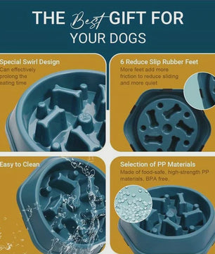 Honden voerbak slowfeeder anti-verstikking | Gezonde voeding