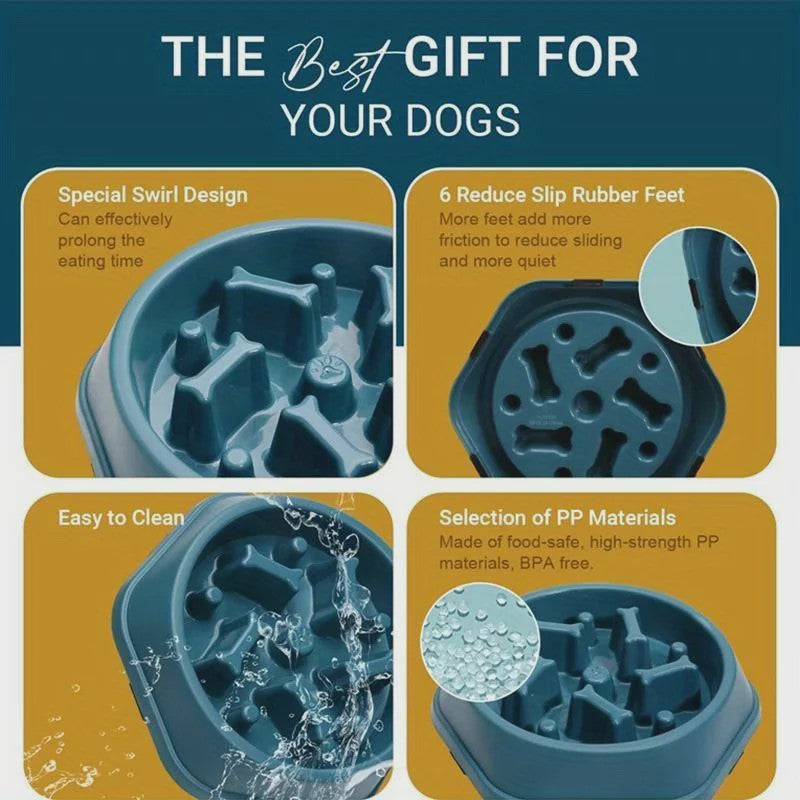 Honden voerbak slowfeeder anti-verstikking | Gezonde voeding