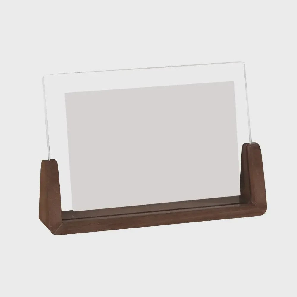 Stijlvol Houten Fotolijst met Acryl Glas - U-Vorm Design voor Desktop & Decoratie