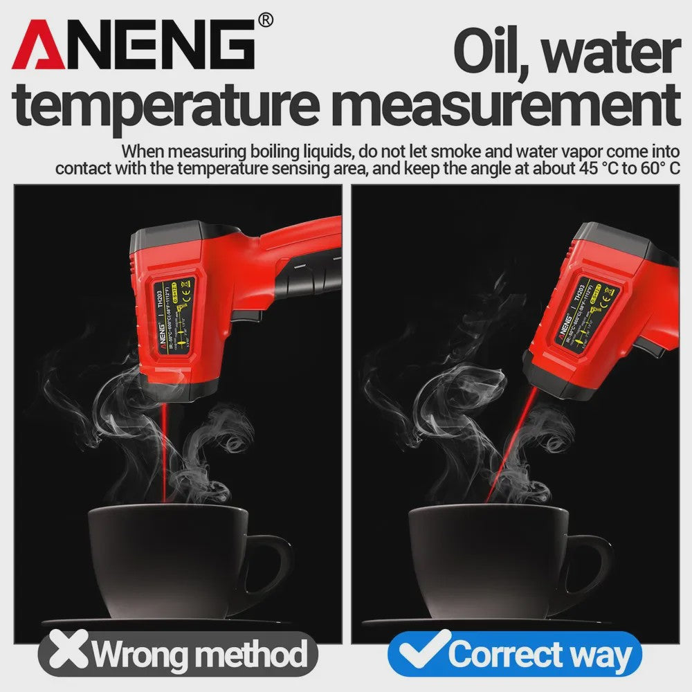 ANENG TH203 Infrarood Thermometer -50°C tot 600°C Contactloze Pyrometer