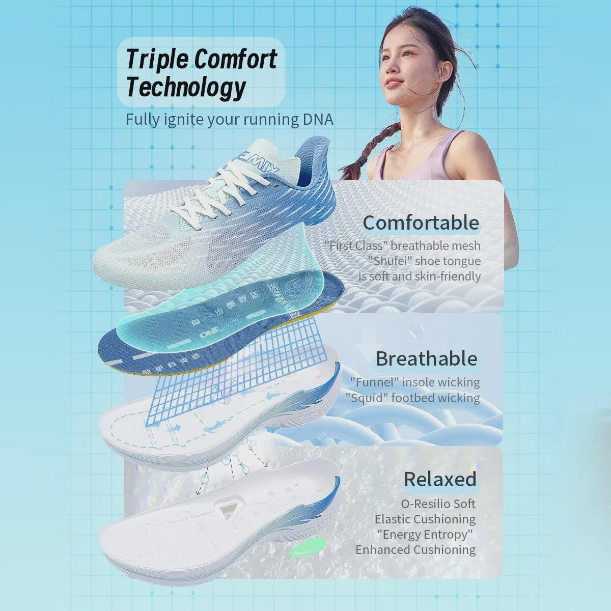 Onemix 2026 Wind Wings Hardloopschoenen - Ademend, Lichtgewicht & Comfortabel voor Mannen en Vrouwen