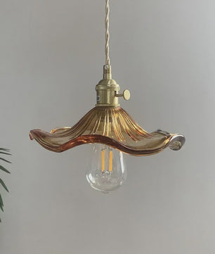 Nordic Minimalistische Glazen Hanglamp met Koperen Fitting - Sfeervolle Verlichting voor Woonkamer & Slaapkamer