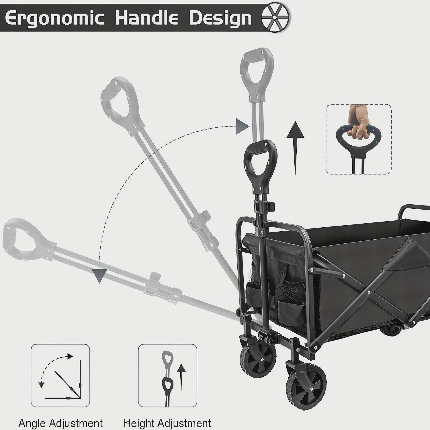 Opvouwbare Bolderkar - Grote Capaciteit, All-Terrain, Camping & Transportkar