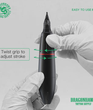 Mast K2 Draadloze Tattoomachine Set met Voeding - 3.5mm Slag, Instelbare Naald