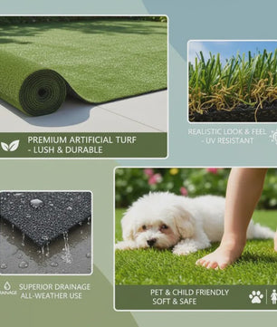 Kunstgras 1x10m UV-bestendig - 10m² Groen Siergras voor Tuin & Terras