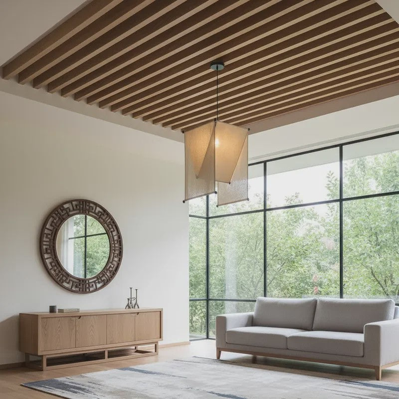 Japanse Stoffen Plafondlamp - Creatieve Hanglamp voor Hotel, Restaurant, Slaapkamer & Eetkamer