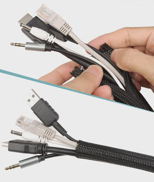 Flexibele Kabel Beschermhoes - PET Gevlochten Kabel Sleeve voor Kabelmanagement