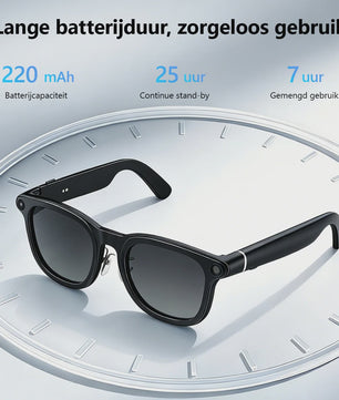 AI Smart Bril met Camera: Vertaling, Foto/Video, 3600mAh Batterij & WiFi/BT