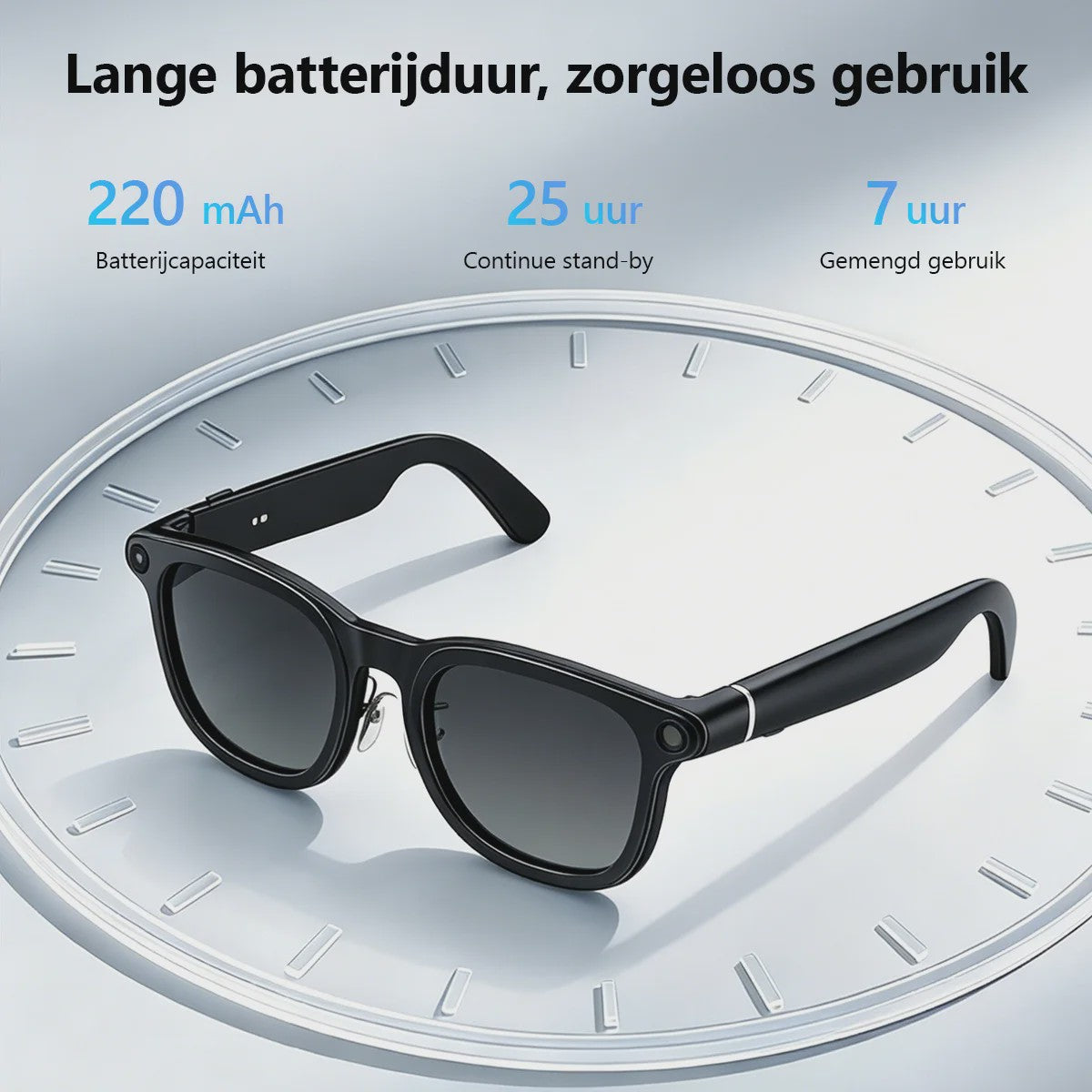 AI Smart Bril met Camera: Vertaling, Foto/Video, 3600mAh Batterij & WiFi/BT