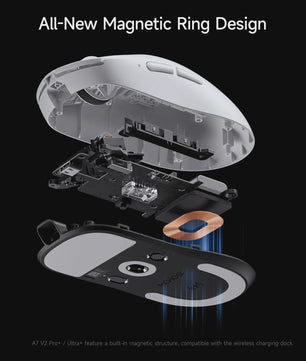 MCHOSE A7 V2 Draadloze Gaming Muis - 8000Hz Polling Rate, PAW3950 Sensor, Lichtgewicht